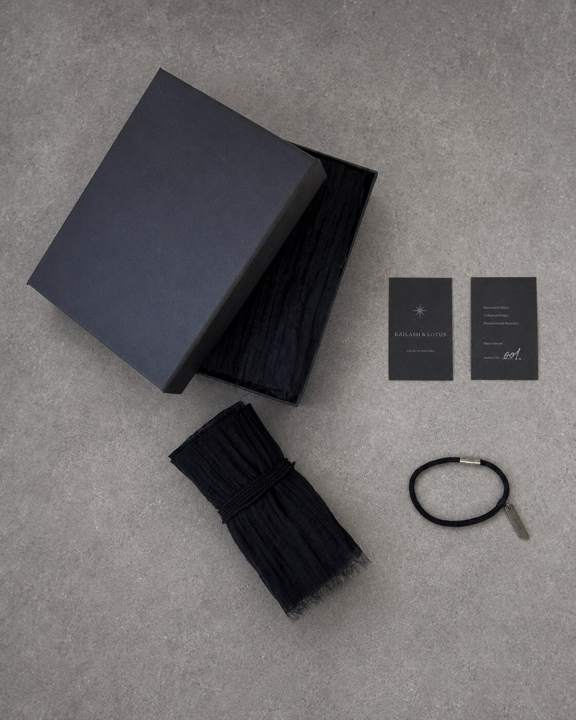 Archive Cord A-001 complete archive set with cord, cloth pouch, archive card and box