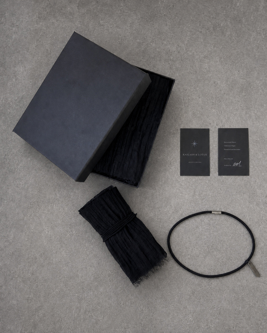 Archive Cord A-001 Double Turn complete archive set with cord, cloth pouch, archive card and box
